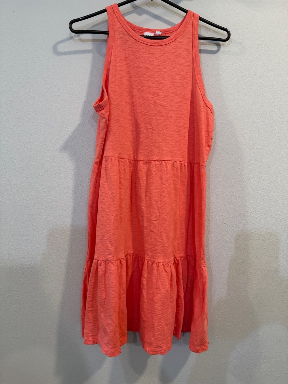 Gap Pink/Peach High Neck Tank T-Shirt Tiered Dress (Size: M)
